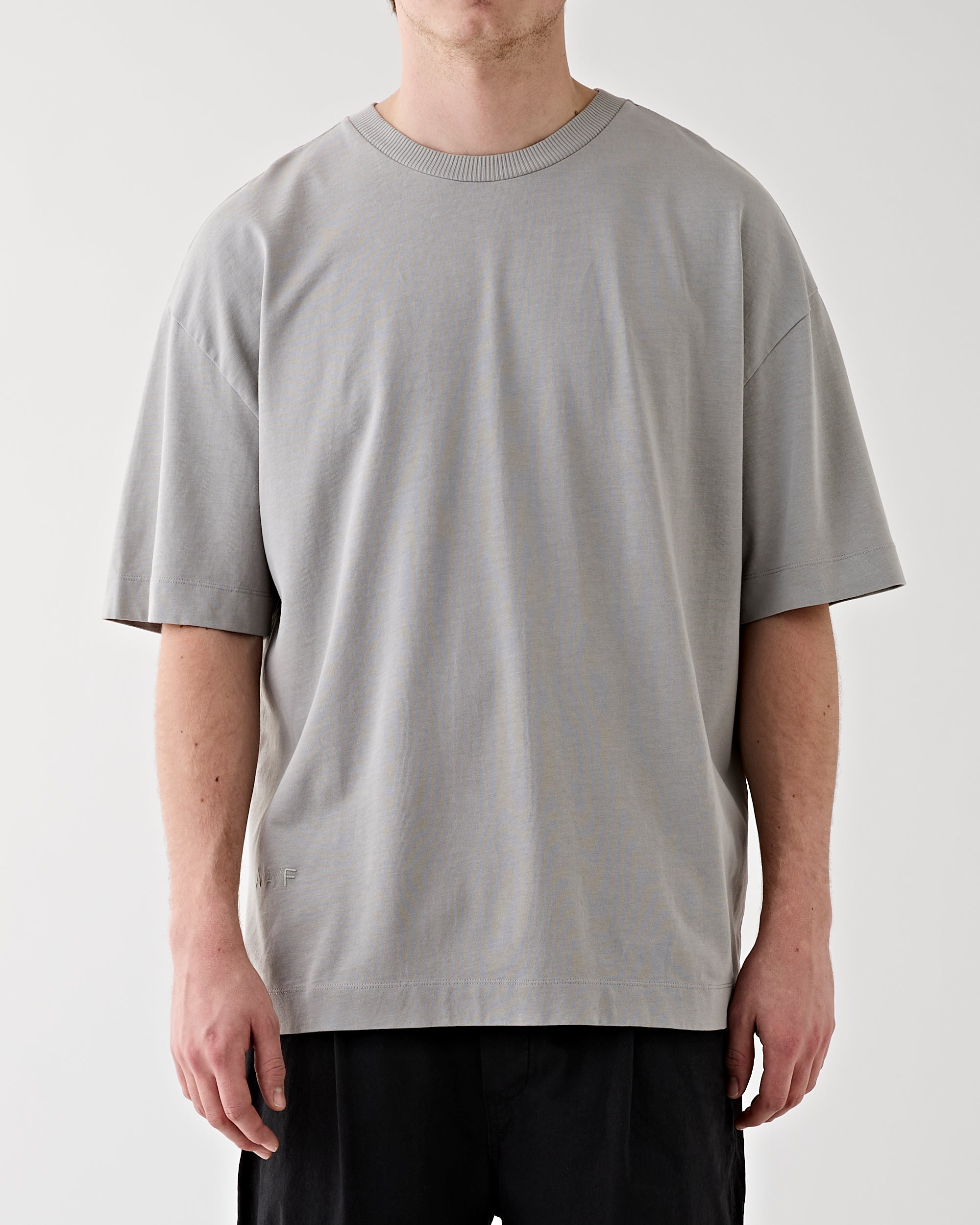 Applied Art Forms LM1-4 Oversized T- Shirt Ghost Grey T-shirt S/S Men
