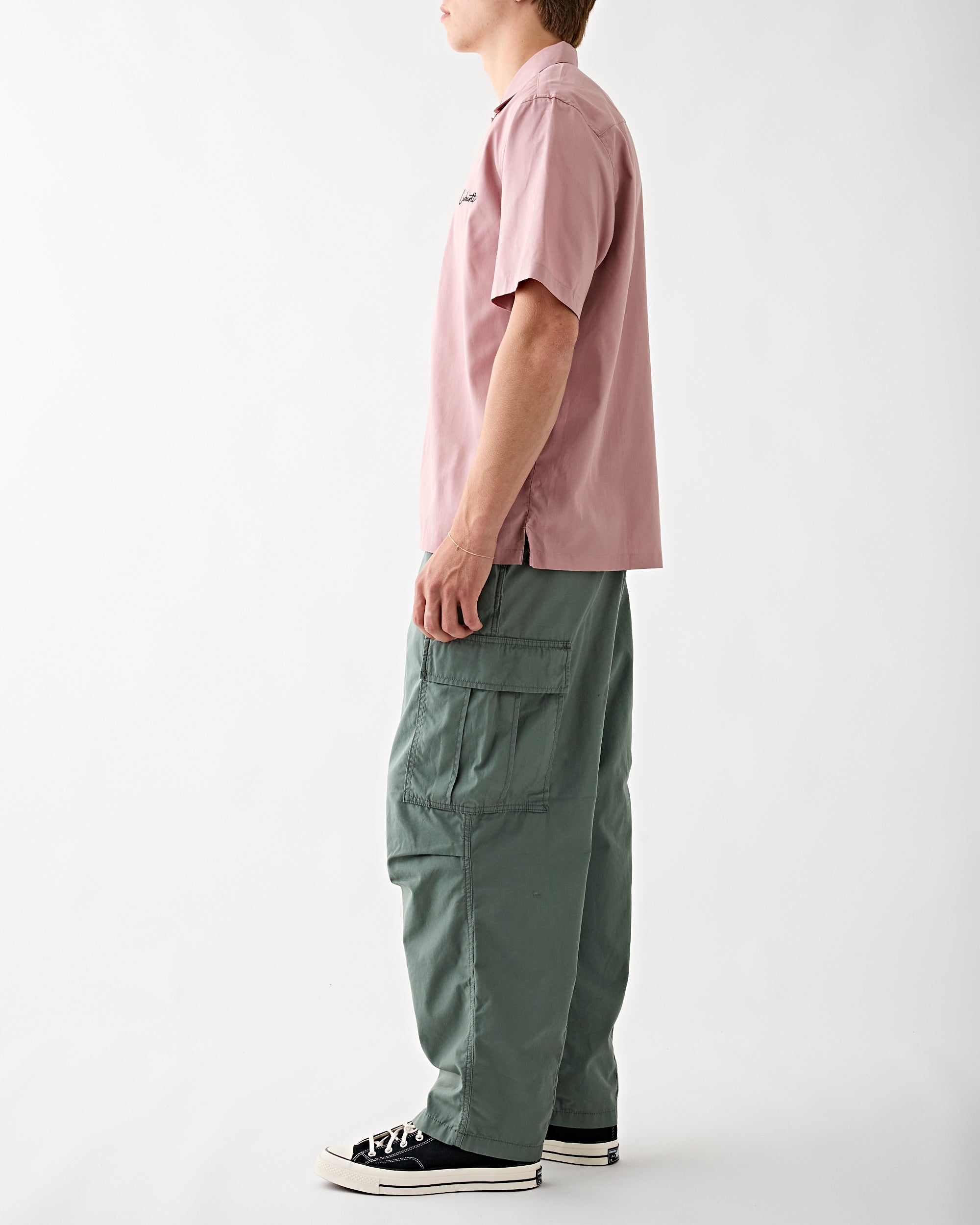 Carhartt WIP S/S Delray Shirt Glassy Pink/Black Shirt S/S Men
