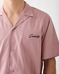 Carhartt WIP S/S Delray Shirt Glassy Pink/Black Shirt S/S Men