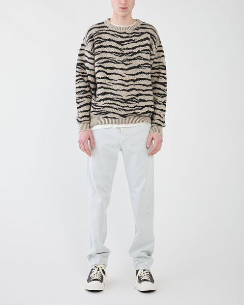 ※さめ吉WACKO MARIA Tiger Pattern Sweater Wacko Maria – Tiger Mohair Crew Neck Sweater Ivory – Tenue de Nîmes