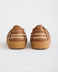 Malibu Sandals Latigo Suede Vegan Leather Beige/Walnut/Tan Shoes Leather Unisex