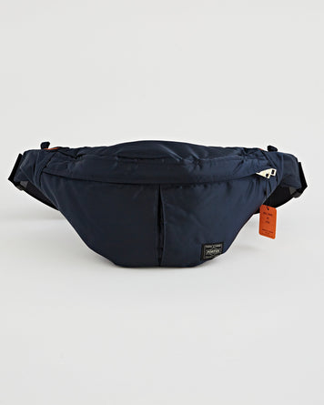Porter Yoshida Tanker Waist Bag Large Iron Blue Bags Unisex