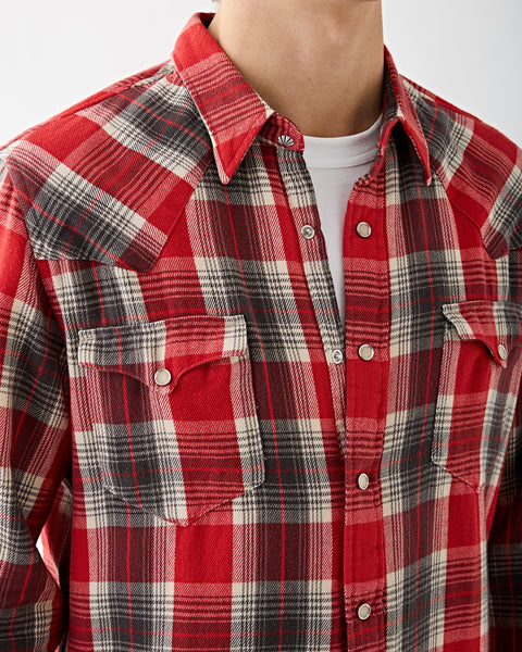 Buffalo Western Sport Shirt Red/Grey