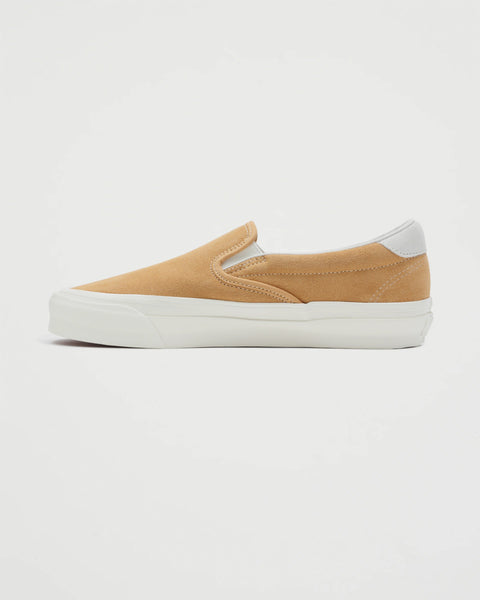 Yellow suede slip hot sale on vans