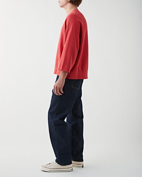 Visvim – Amplus SB Sweat 3/4 (U.D.) Damaged Red – Tenue de Nîmes