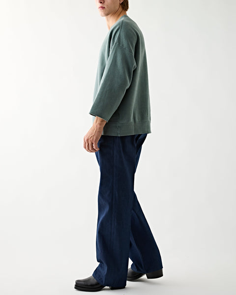 Visvim – Jumbo SB Sweat 3/4 (U.D.) Damaged Green – Tenue de