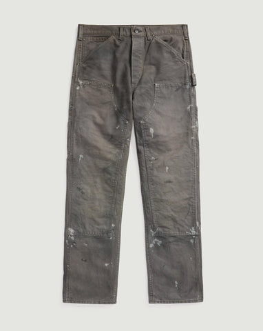 RRL – Engineer Fit Carpenter Pant Distressed Canvas Grey – Tenue 