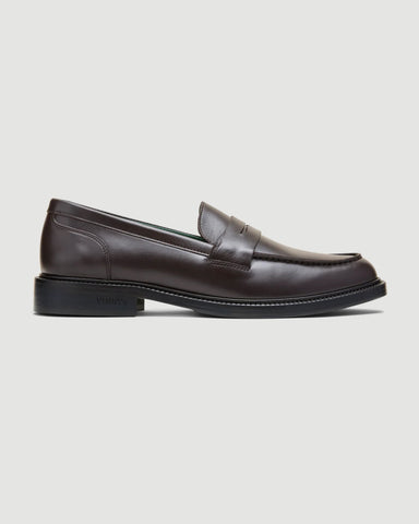 VINNY's – Townee Penny Loafer Dark Brown Leather – Tenue de