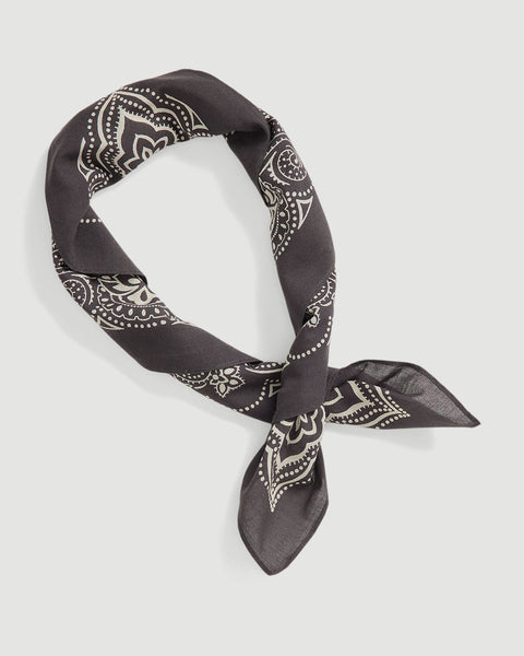 RRL – Peyton Bandana Black/Cream – Tenue de Nîmes