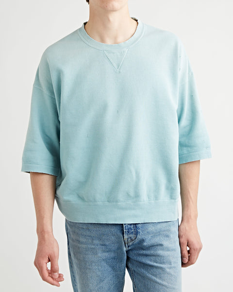 Visvim – Amplus Sweat S/S Crash Light Blue – Tenue de Nîmes