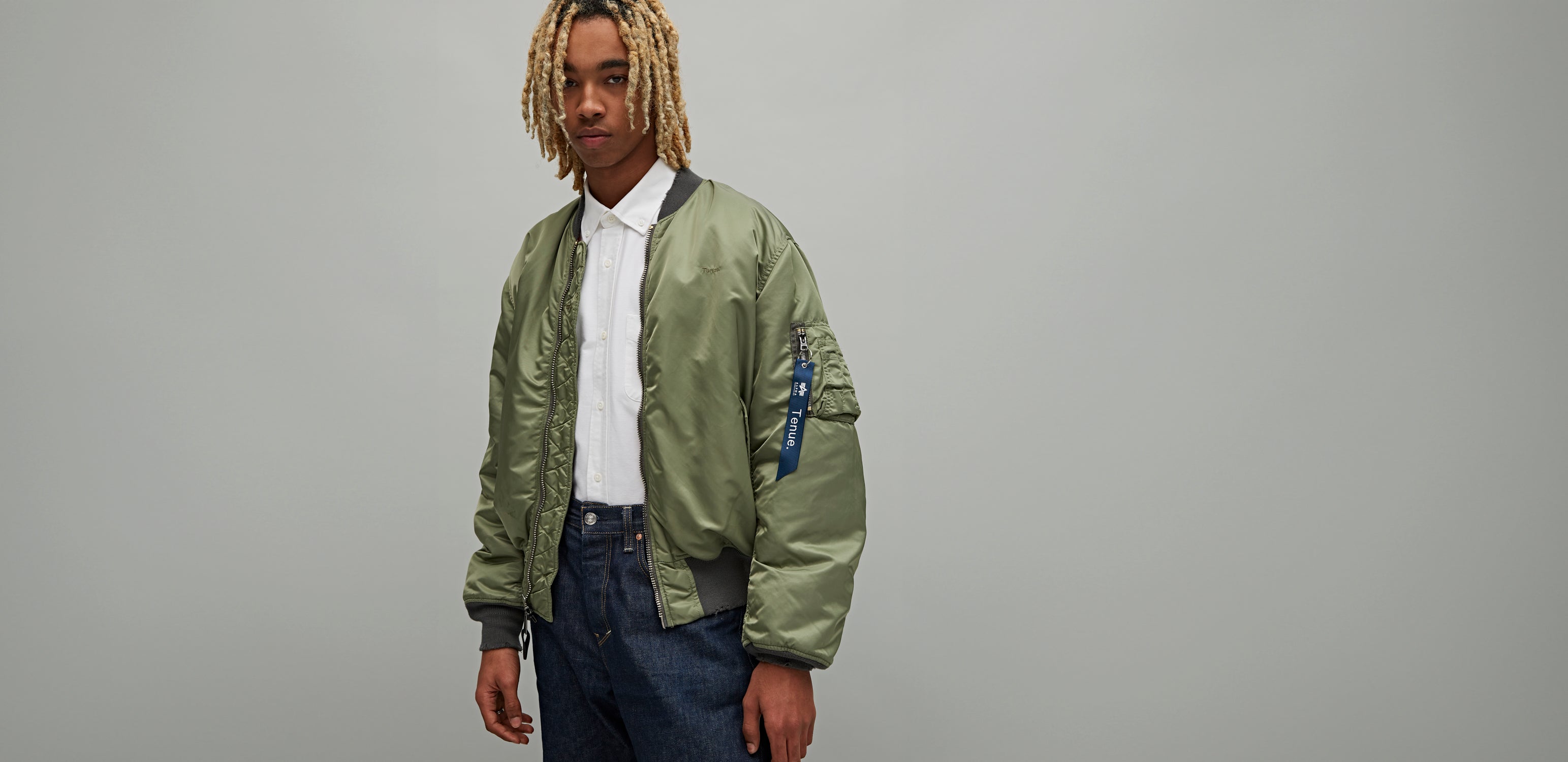 Behind the Tenue. x Alpha Bomber MA-1 Jacket – Tenue de Nîmes