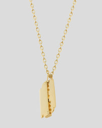 Hannah Martin London Razor Dog Tag Pendant (Small) Gold Jewelry