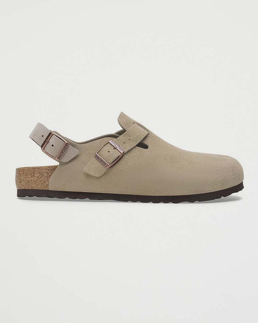 Birkenstock Tokio II Suede Taupe Shoes Leather Unisex