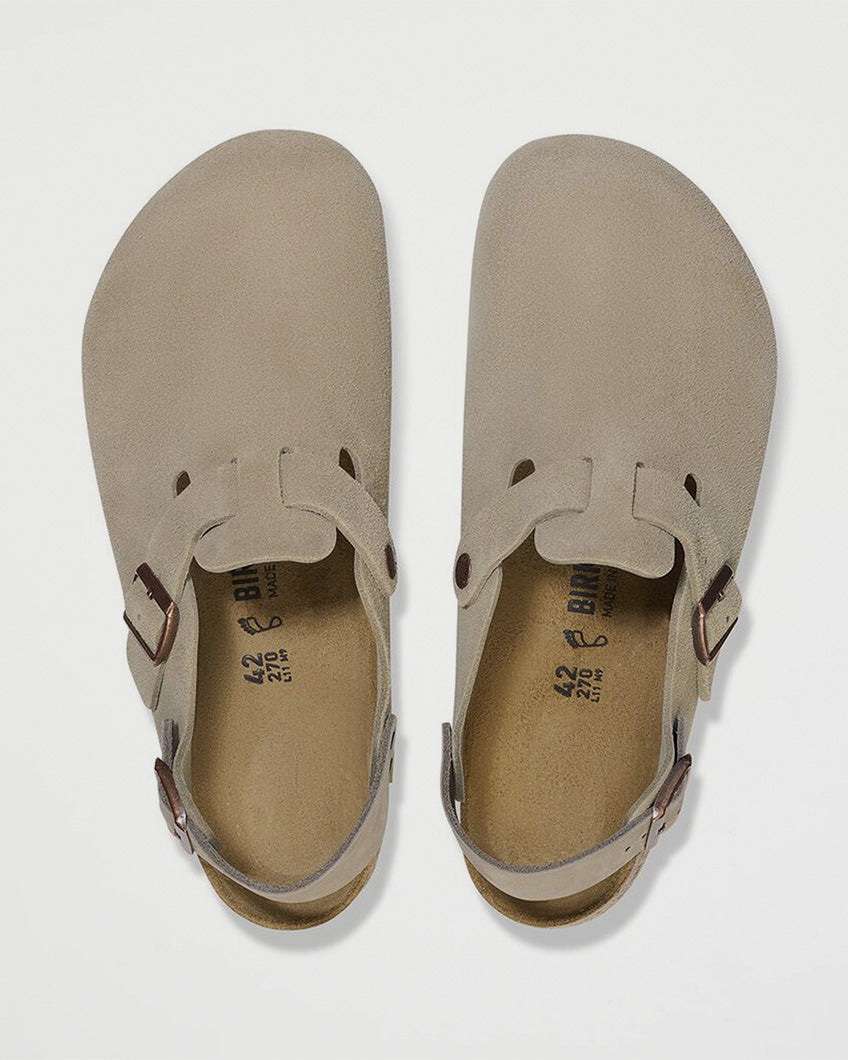 Birkenstock Tokio II Suede Taupe Shoes Leather Unisex