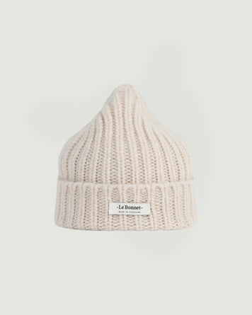 Le Bonnet Logo Beanie Ivory Headwear Unisex