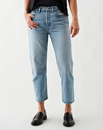 RE/DONE 70's Stove Pipe Ripped Tide Denim Women