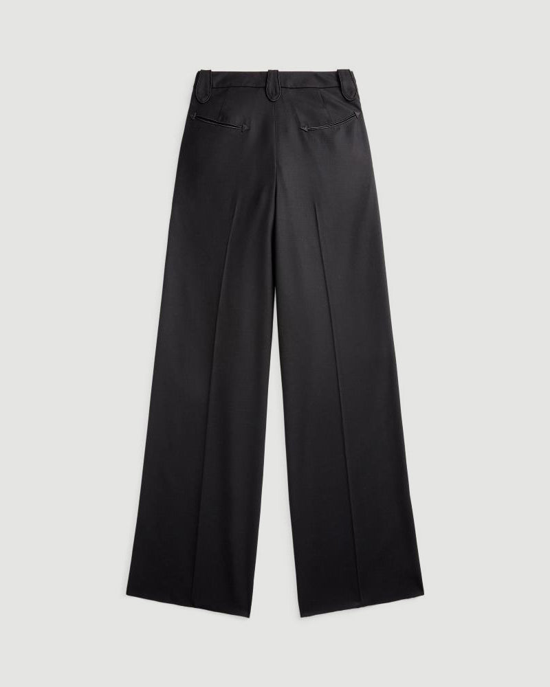 RRL Tuxedo Pant Full Length Flat Front Black Pants Women
