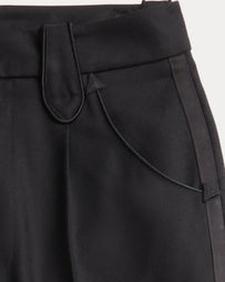 RRL Tuxedo Pant Full Length Flat Front Black Pants Women