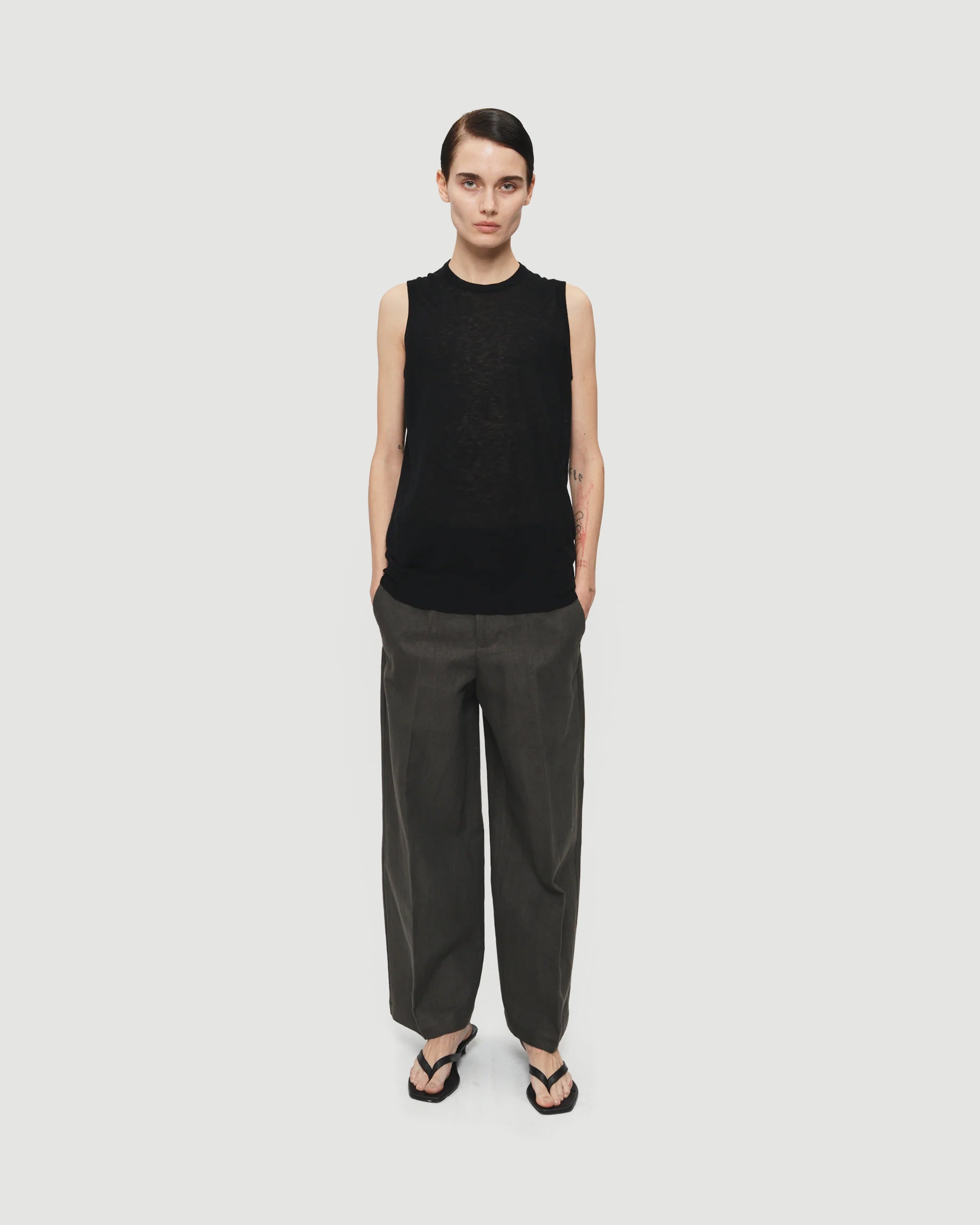 6397 High Crew Shell Black Knitwear Women