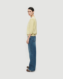 6397 Wide Jean Aqua Blue Denim Women