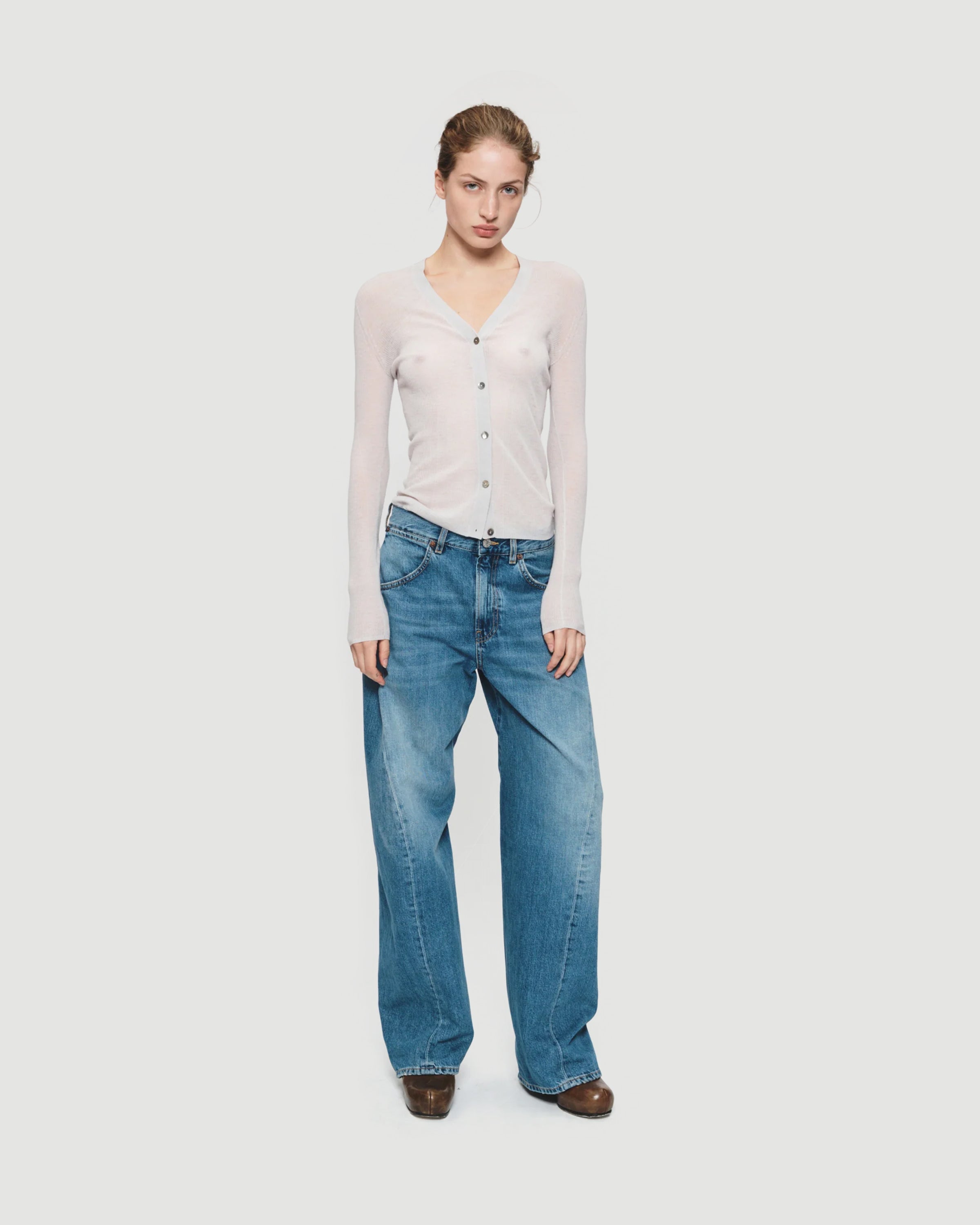 6397 Big Twisted Seam Soft Mid Blue Denim Women