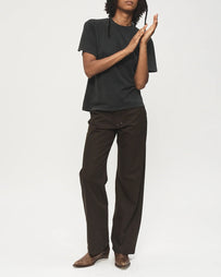 6397 Boy Tee Faded Black T-shirt S/S Women