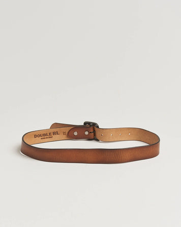 RRL New Burling Belt Tumbled Leather Mid Brown Belts Men