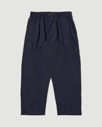 Universal Works Pleated Track Pant Navy Twill Pants Men
