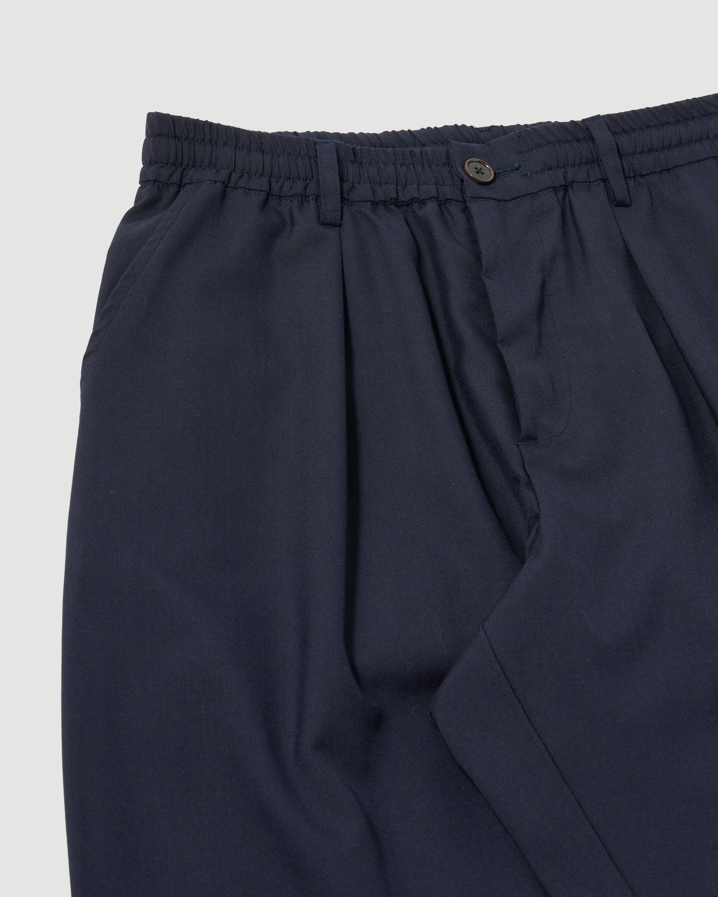 Universal Works Pleated Track Pant Navy Twill Pants Men