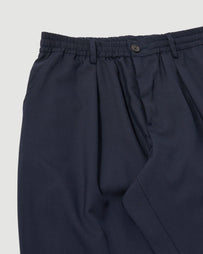 Universal Works Pleated Track Pant Navy Twill Pants Men