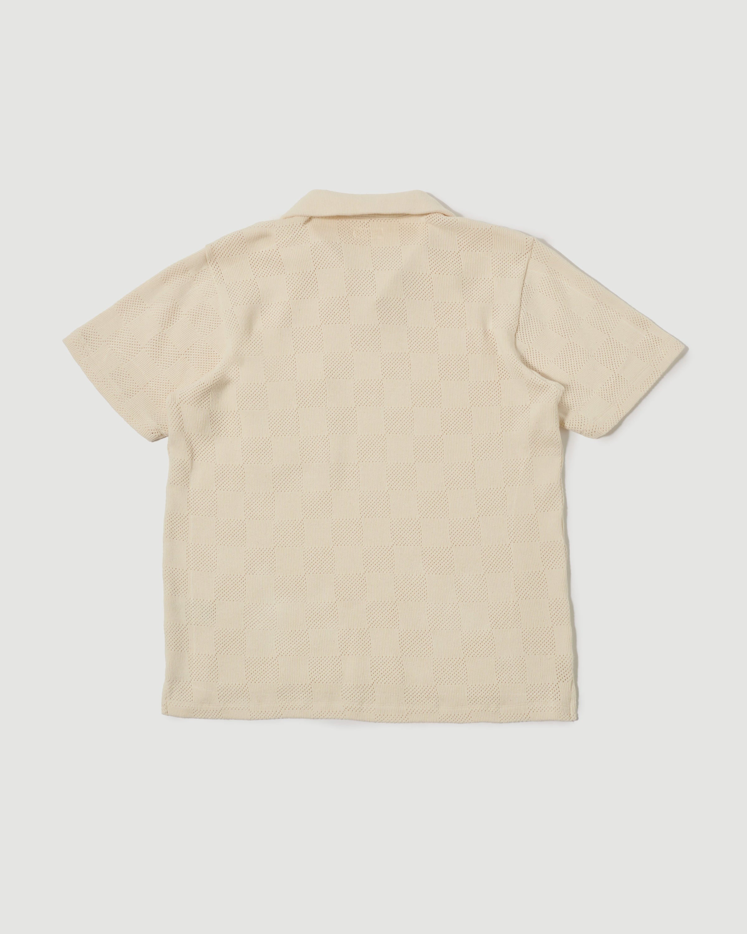 Universal Works Vacation Polo Ecru T-shirt S/S Men