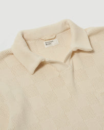 Universal Works Vacation Polo Ecru T-shirt S/S Men
