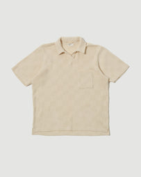 Universal Works Vacation Polo Ecru T-shirt S/S Men