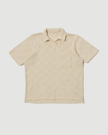 Universal Works Vacation Polo Ecru T-shirt S/S Men