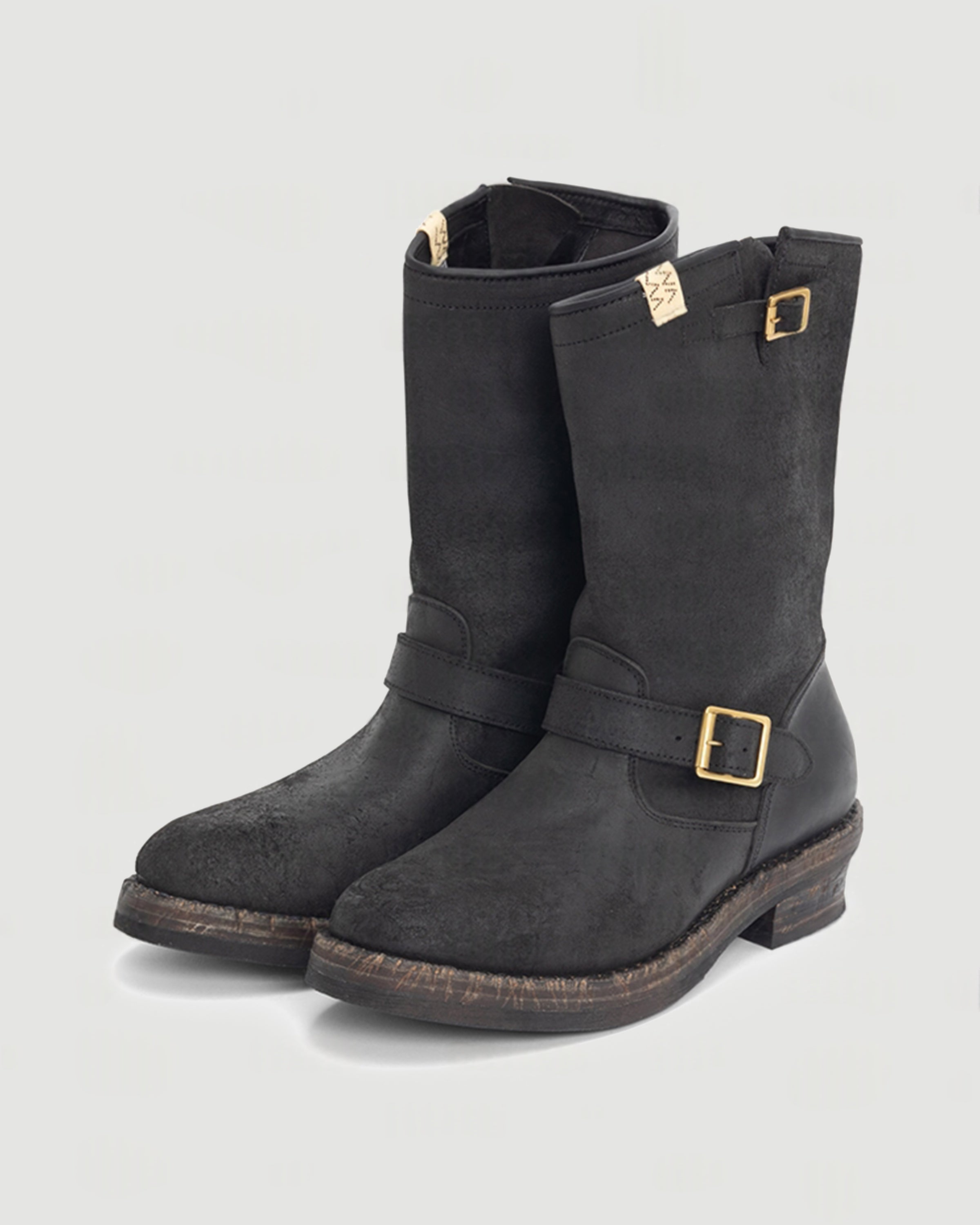 Visvim T.W.O. Boots Folk Black Shoes Leather Men