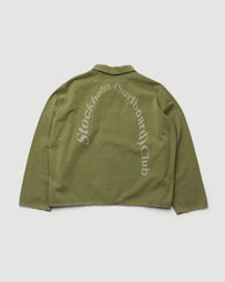 Stockholm Surfboard Club Club Overshirt Military Green Shirt L/S Men
