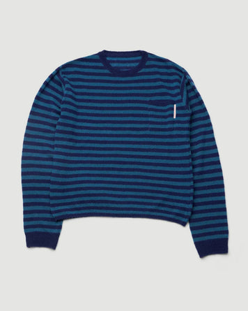 Stockholm Surfboard Club Tommy Tee Stripe Blue T-shirt L/S Men