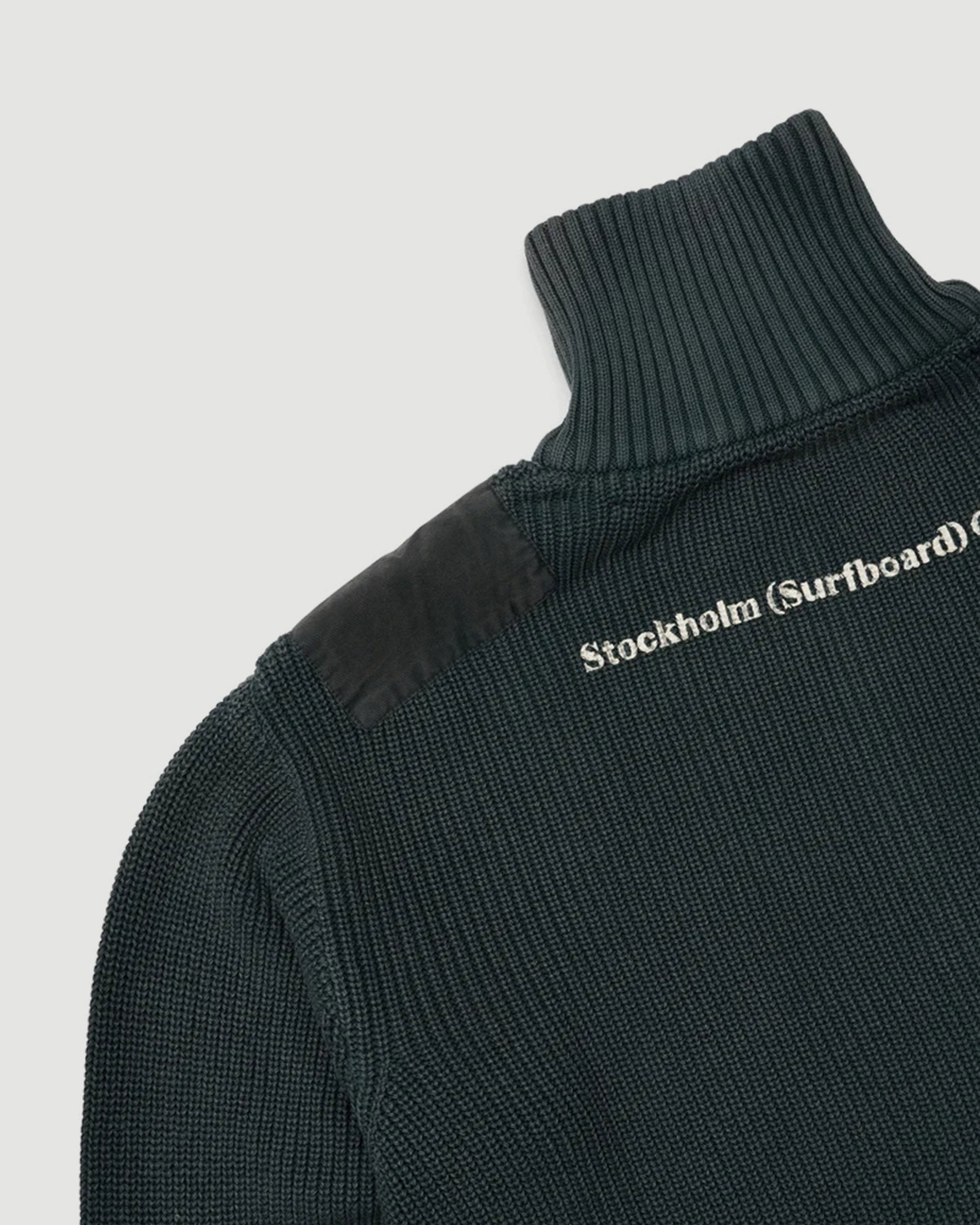 Stockholm Surfboard Club Voy Zip Sweat Washed Black Sweater Men
