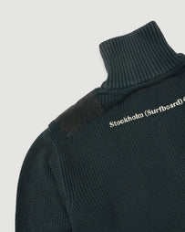 Stockholm Surfboard Club Voy Zip Sweat Washed Black Sweater Men