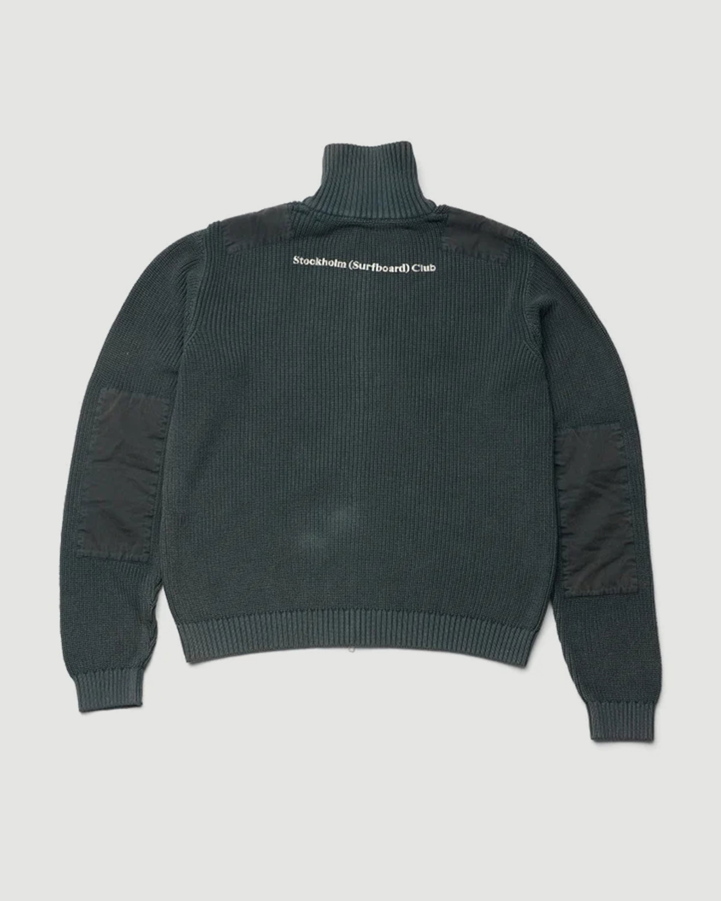 Stockholm Surfboard Club Voy Zip Sweat Washed Black Sweater Men