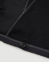 and wander Re Wool JQ Stand Zip Black Knitwear Men