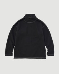 and wander Re Wool JQ Stand Zip Black Knitwear Men