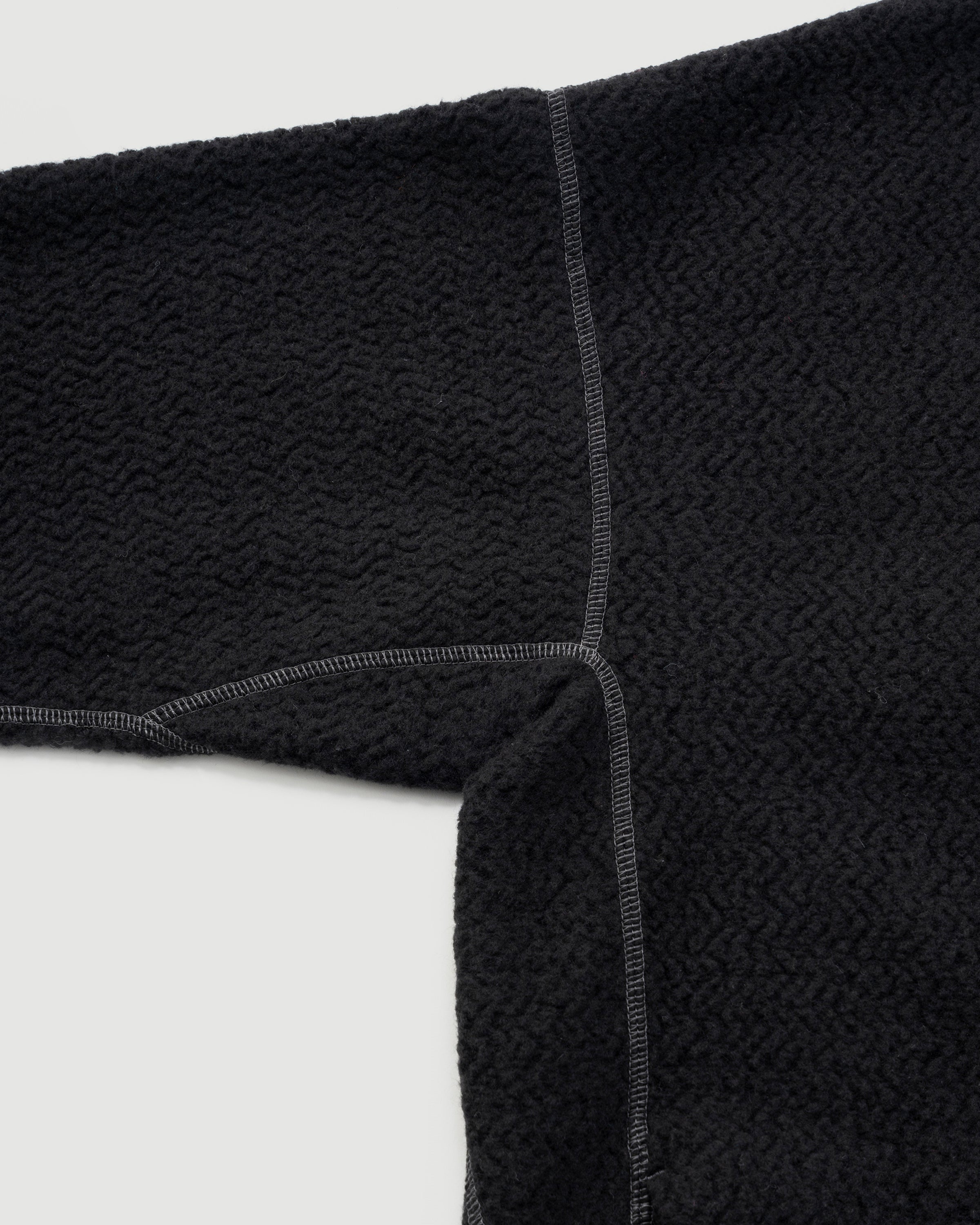 and wander Re Wool JQ Stand Zip Black Knitwear Men
