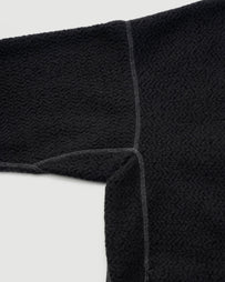 and wander Re Wool JQ Stand Zip Black Knitwear Men