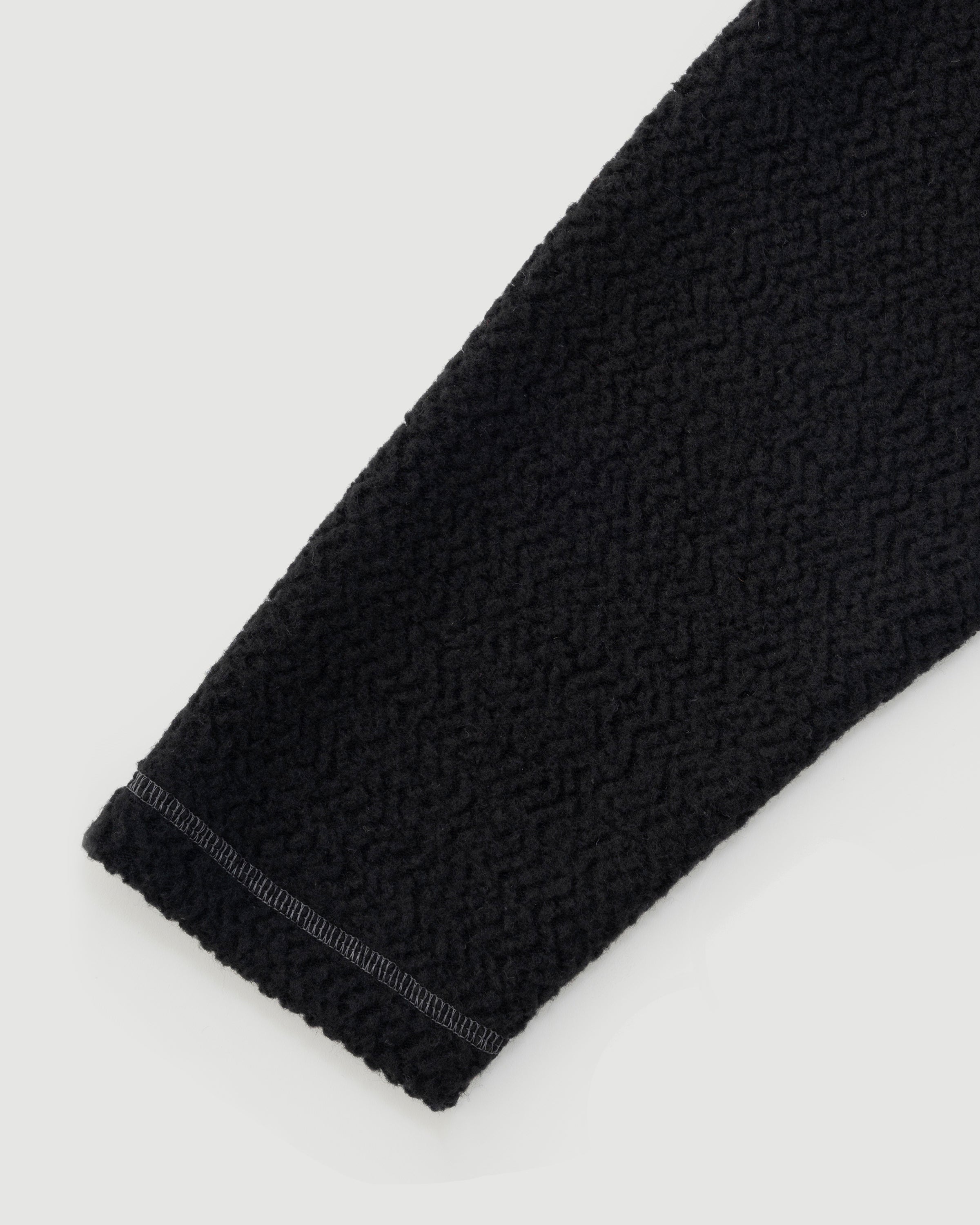 and wander Re Wool JQ Stand Zip Black Knitwear Men
