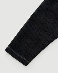 and wander Re Wool JQ Stand Zip Black Knitwear Men
