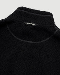 and wander Re Wool JQ Stand Zip Black Knitwear Men