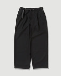 and wander REWOOL Tweed Wide Pants Black Pants Men