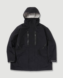 and wander Rain Proof Coat Black JKT Long Men
