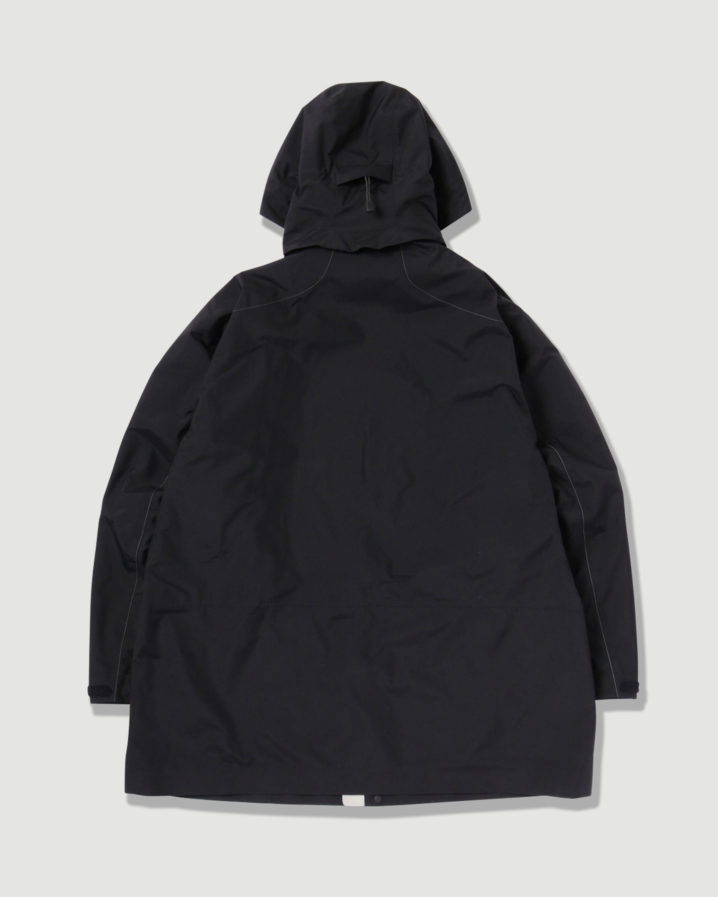 and wander Rain Proof Coat Black JKT Long Men